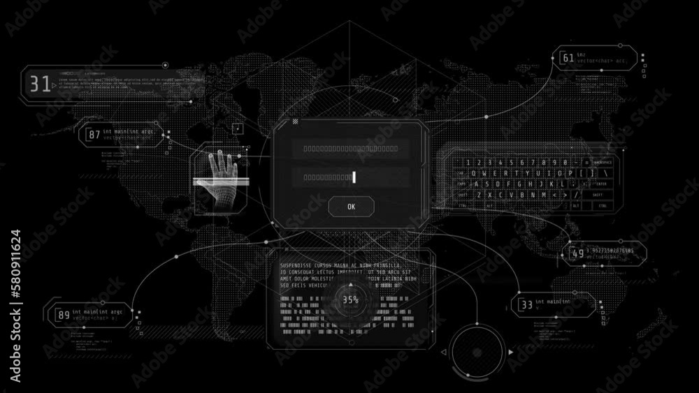 Poster animated infographics on the theme of data protection.