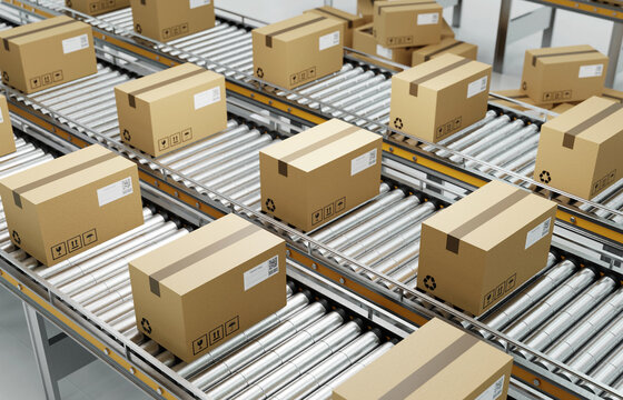 sortation or sorter system parcel conveyor storage warehouse wholesale mail box delivery background. export sortation or sorter system parcel conveyor storage warehouse wholesale mail box delivery 3d