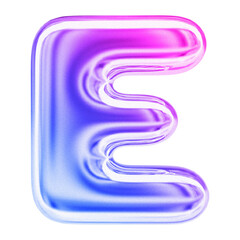3d Gradient Letter E