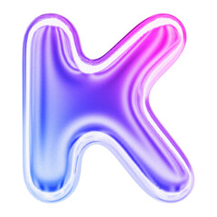 3d Gradient Letter K