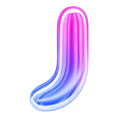 3d Gradient Letter J