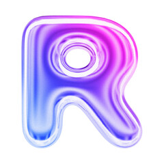 Obraz premium 3d Gradient Letter R