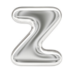 3d Silver Letter Z