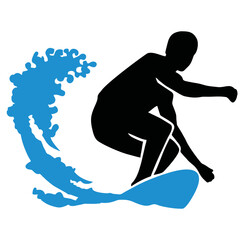 silhouette of person surfing on a wave