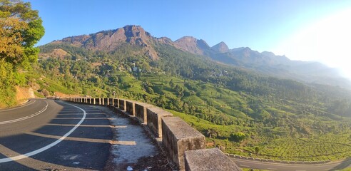 Kerala Munnar Gap Road Photography For Wallpaper And For Advertising. Mountain View 