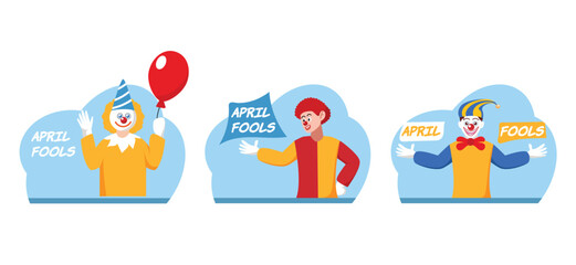 Flat Bundle April Fools Design Illustration