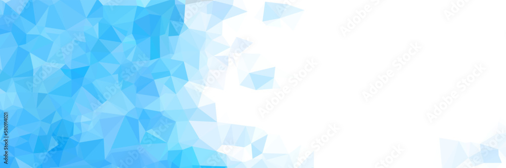 Poster Abstract blue geometric background with triangle shape pattern