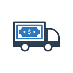 Money Delivery Truck Icon