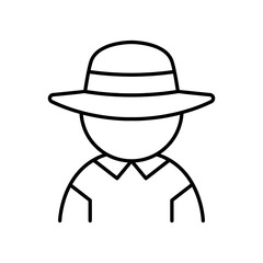 Archeologist line icon