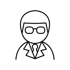 Scientist line icon