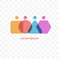 Networking, relationships, friendship logo