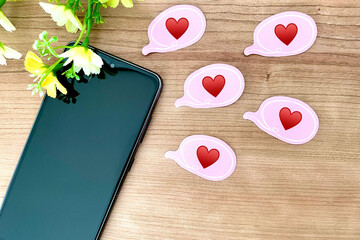 SNSでの評価やいいね　ハートマーク