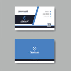 Corporate clean blue business card vector, Creative modern visiting card design