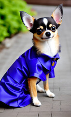 cute chihuahua dog with dress