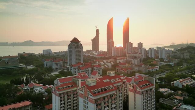 Aerial Xiamen University of Xiamen, Fujian Province, China