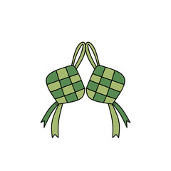 ketupat icon with modern flat style, ketupat design, ramadan and eid food
