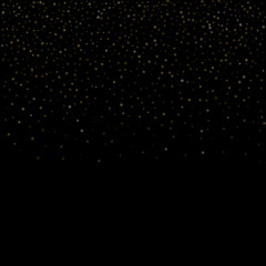 Gold Glitter Stars. Luxury Shiny Confetti.
