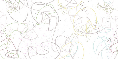 Chaotic Simple Seamless Pattern Textile One Line