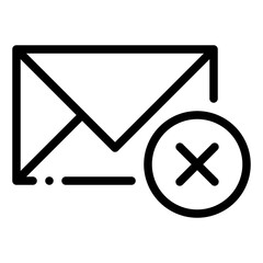 mail decline icon