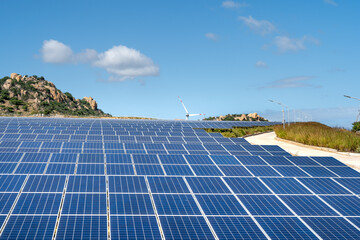 Solar farm in Nhon Hai - Ninh Thuan, Viet Nam solar power plant