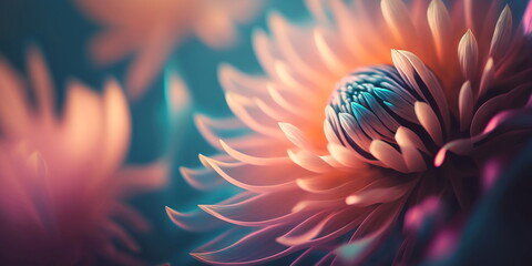 Abstract flower background with soft colors Generative AI