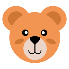 Cute bear cartoon  animals isolated png image illustration for kid