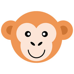 Cute monkey cartoon  animals isolated png image illustration for kid