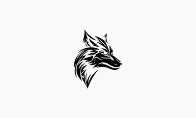 head wolf design vector creative concept logo