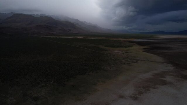 Desert Storm rolling into the Steen's Mountains overlooking the Alvord Desert Playa