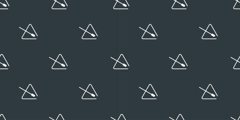 Vector flat hand drawn seamless geometric pattern with triangle bells
