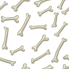 Seamless pattern with bones, Halloween background