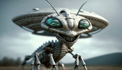 A creator from out space is happy to meet you