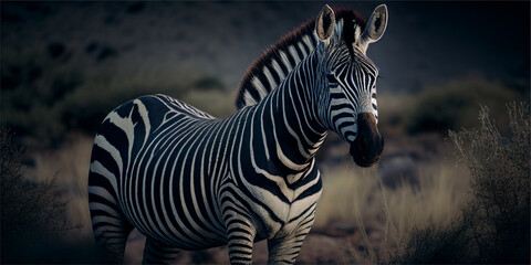 Fototapeta na wymiar Closeup zebra head against green blurred background Cinematic, Photoshoot, Shot on 25mm lens