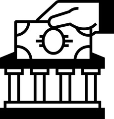 Deposit icon design elements for decoration.