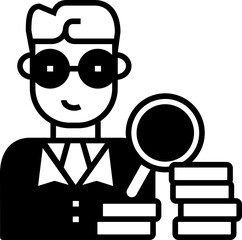 Investor icon design elements for decoration.