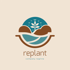 Ecology logo template. Vector illustration. Nature logo template. Ecology concept.