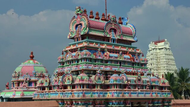 14th century ancient Ranganathaswamy Temple, Srirangam. Trichy (Tiruchirapalli). The temple is the most illustrious Vaishnava temples in South India rich in legend and history. 
