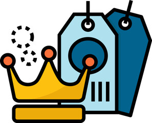 Brand objectives decorative icon design element for website, presentation, flyer, brochure, printing, application.