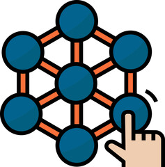 Business model decorative icon design element for website, presentation, flyer, brochure, printing, application.