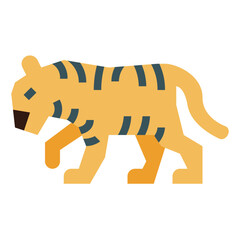 tiger flat icon style
