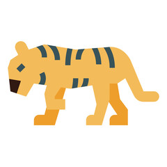 tiger flat icon style