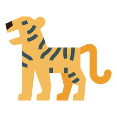tiger flat icon style