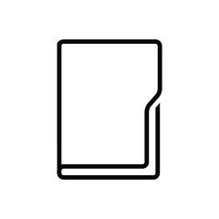 Black line icon for file