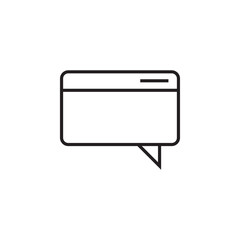 chat bubble browser vector for Icon Website, UI Essential, Symbol, Presentation