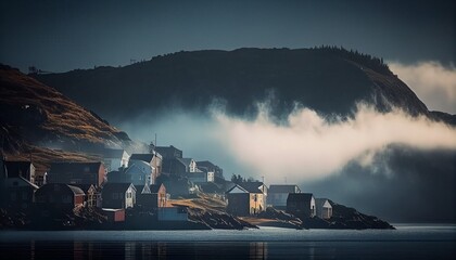 time clouds over the city, Generative AI