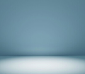 Blue empty background 3d render