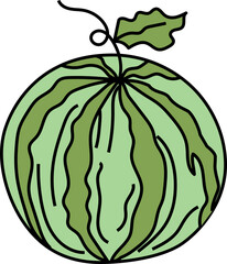 Watermelon summer decorative icon design element for website, presentation, flyer, brochure, printing, application.