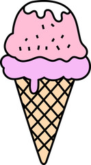 Ice cream summer decorative icon design element for website, presentation, flyer, brochure, printing, application.