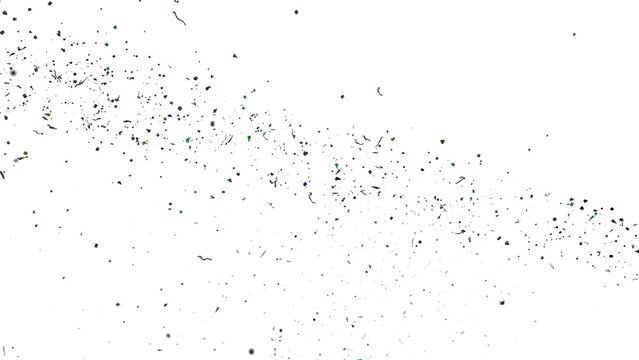 microplastic particle, plastic pollution isolated on transparent background
