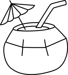 Coconut drink icon
